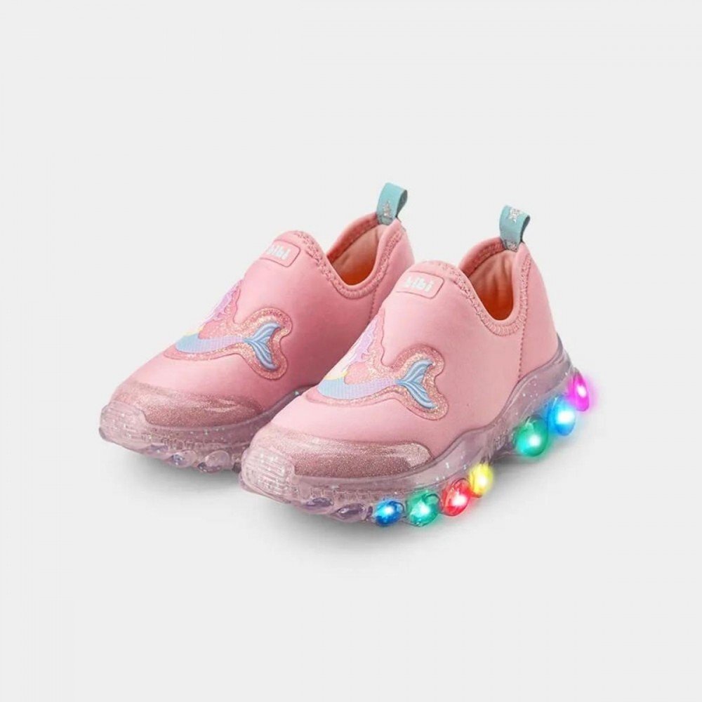Tenis Bibi 1217078 Roller Celebration 2.0 Calce Fácil Led Infantil Rosa 2