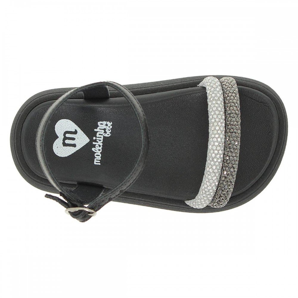 Sandalia Molekinha 2733.101 Papete Infantil Preto 6
