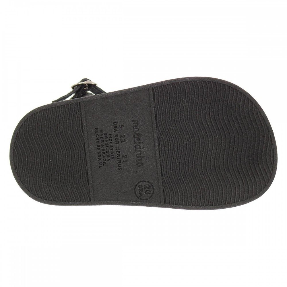 Sandalia Molekinha 2733.101 Papete Infantil Preto 7