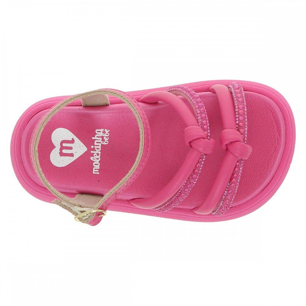 Sandalia Molekinha 2733.103 Papete Infantil Rosa 6