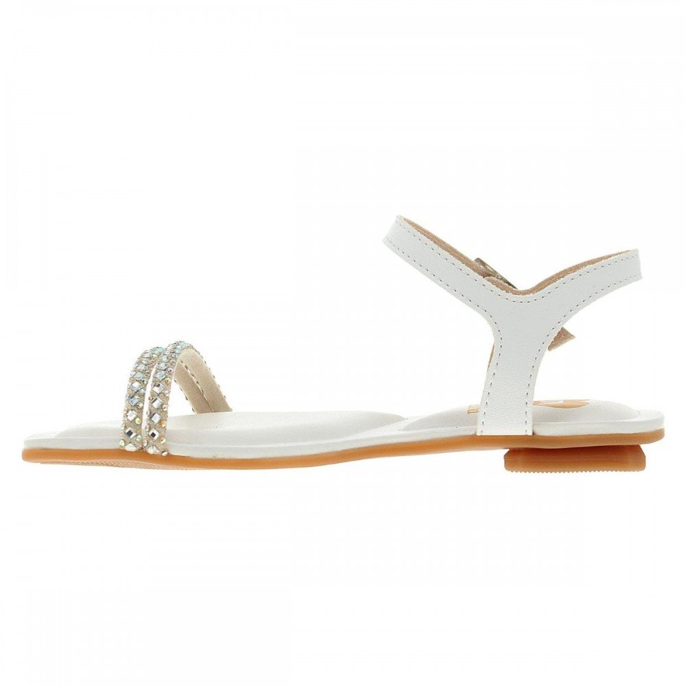 Sandalia Molekinha 2354.107 Rasteira Infantil Branco 2