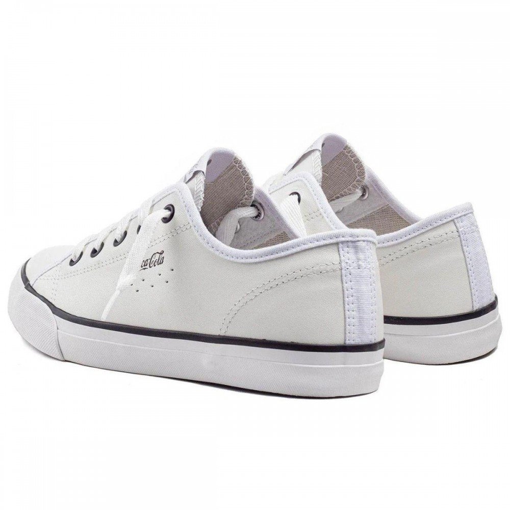 Tenis Coca Cola Cc2338 Stream Leather Feminino Branco 2