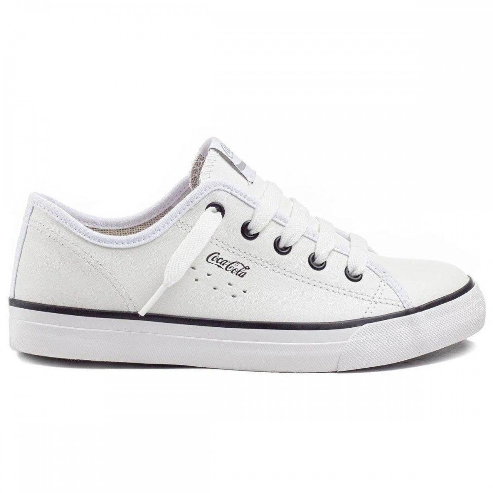 Tenis Coca Cola Cc2338 Stream Leather Feminino Branco 3