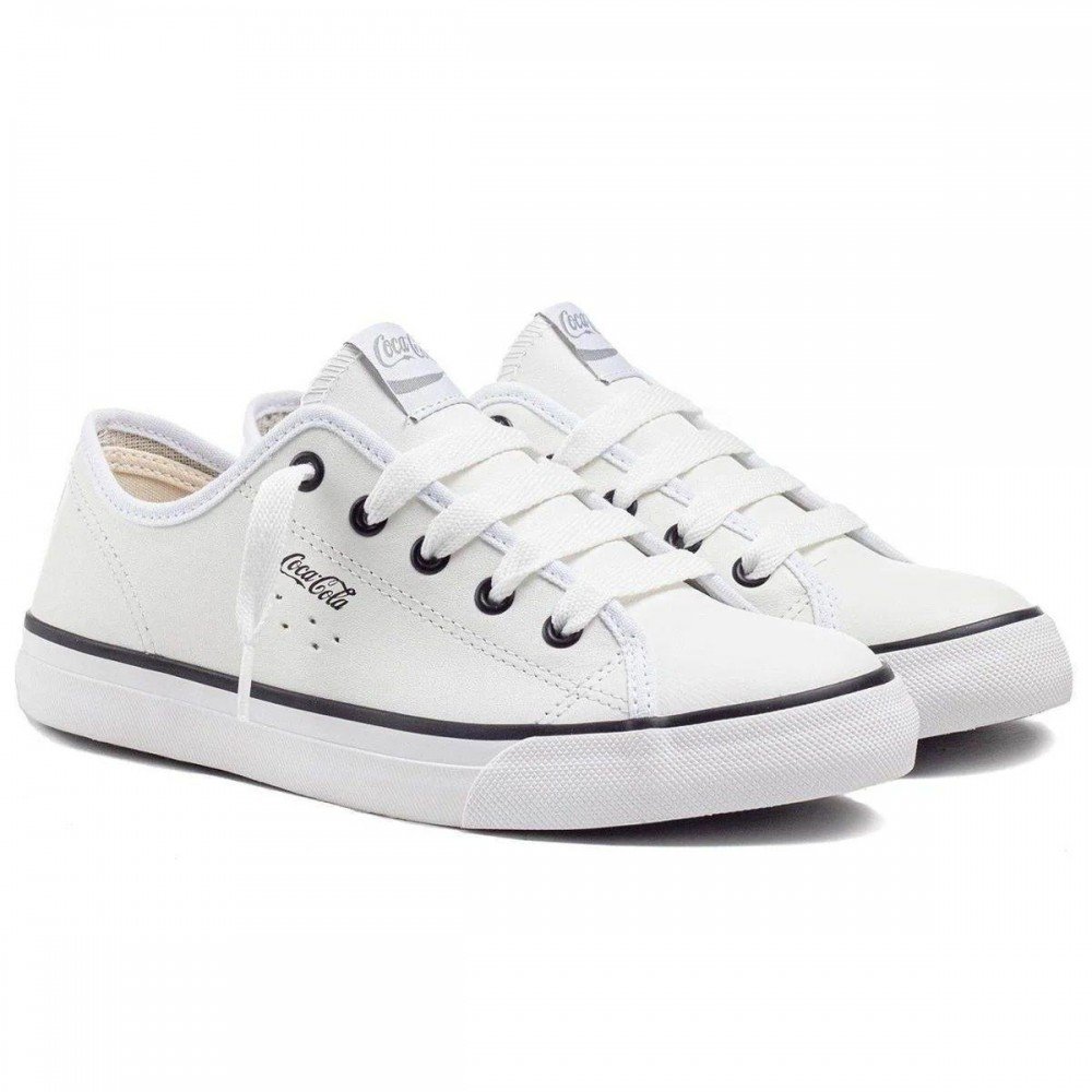 Tenis Coca Cola Cc2338 Stream Leather Feminino Branco 4