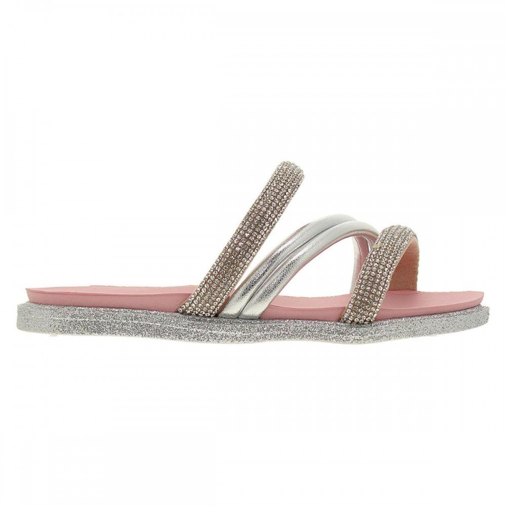 Chinelo Molekinha 2312.1059 Papete Infantil Prata 5