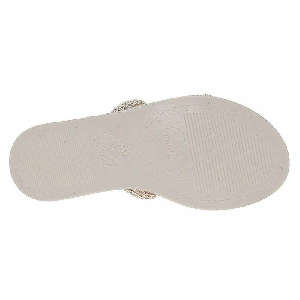 Chinelo Molekinha 2312.1059 Papete Infantil Prata 7
