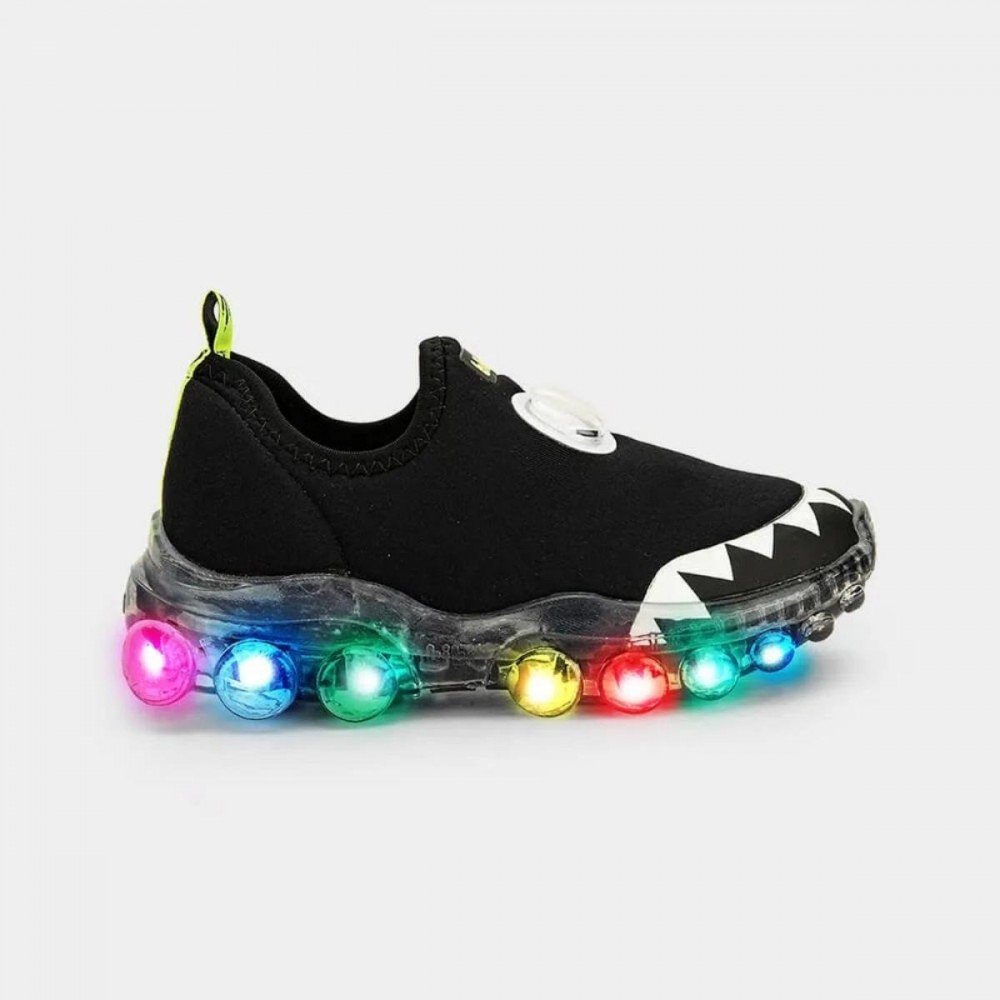 Tenis Bibi 1217081 Roller Celebration 2.0 Calce Fácil Led Infantil Preto 3