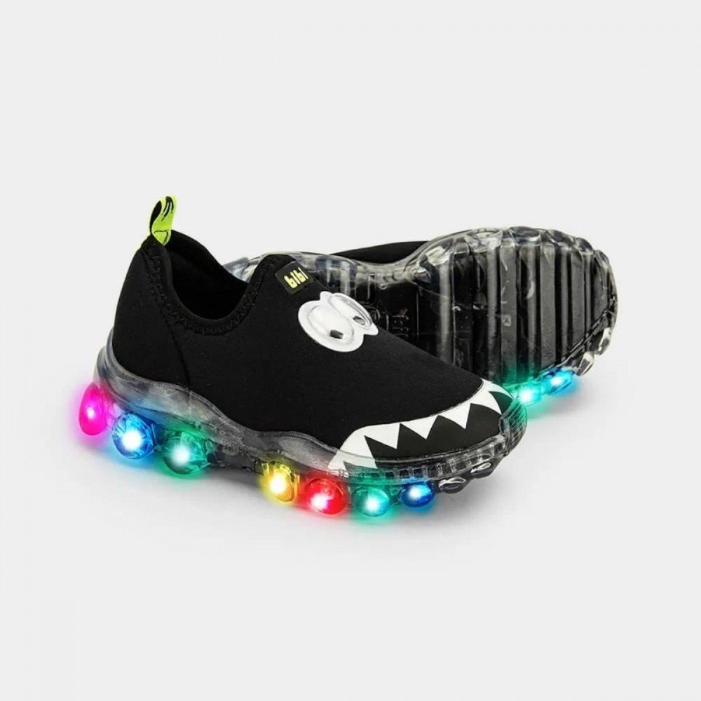 Tenis Bibi 1217081 Roller Celebration 2.0 Calce Fácil Led Infantil Preto 4