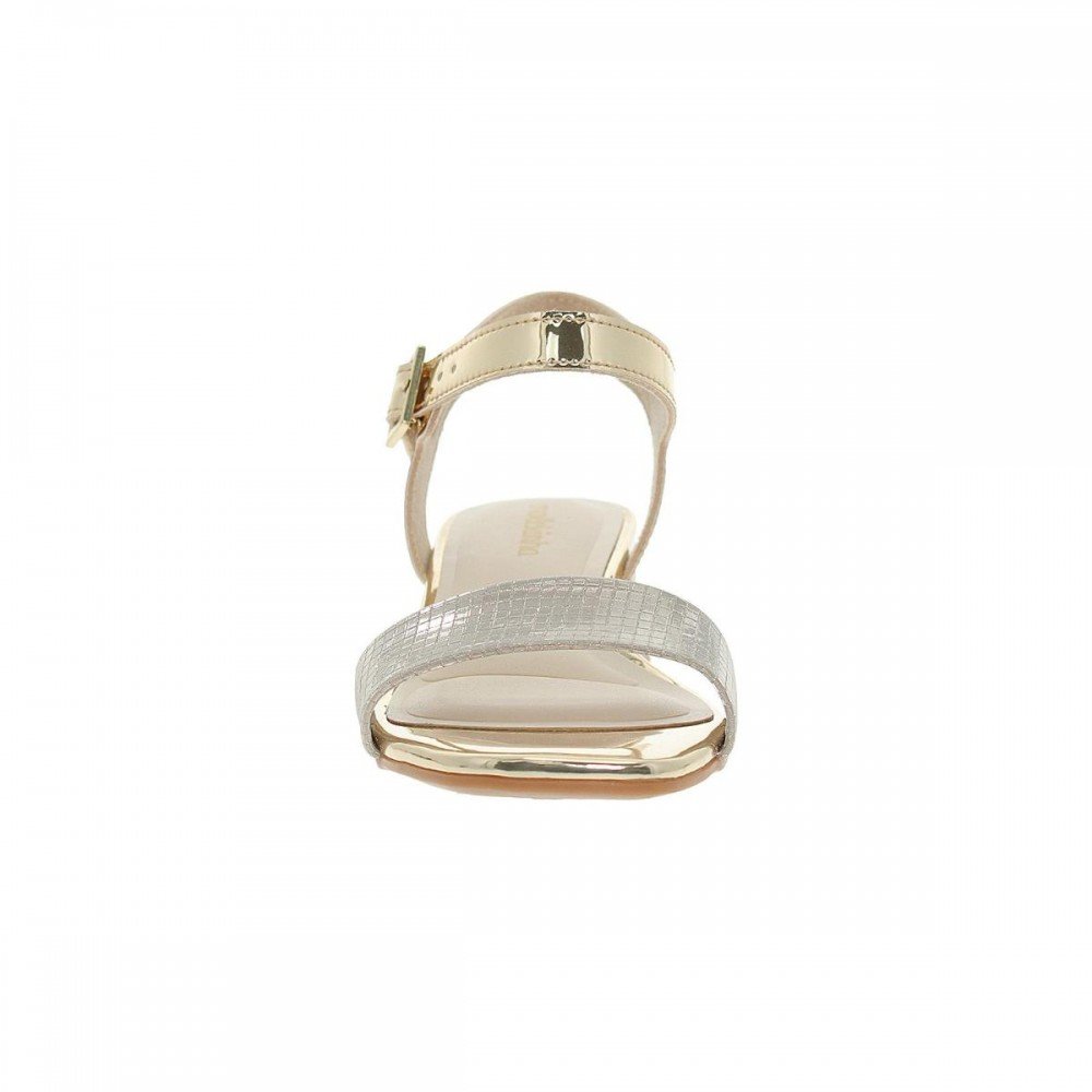 Sandalia Molekinha 2347.100.27705 Salto Grosso Infantil Dourado 3