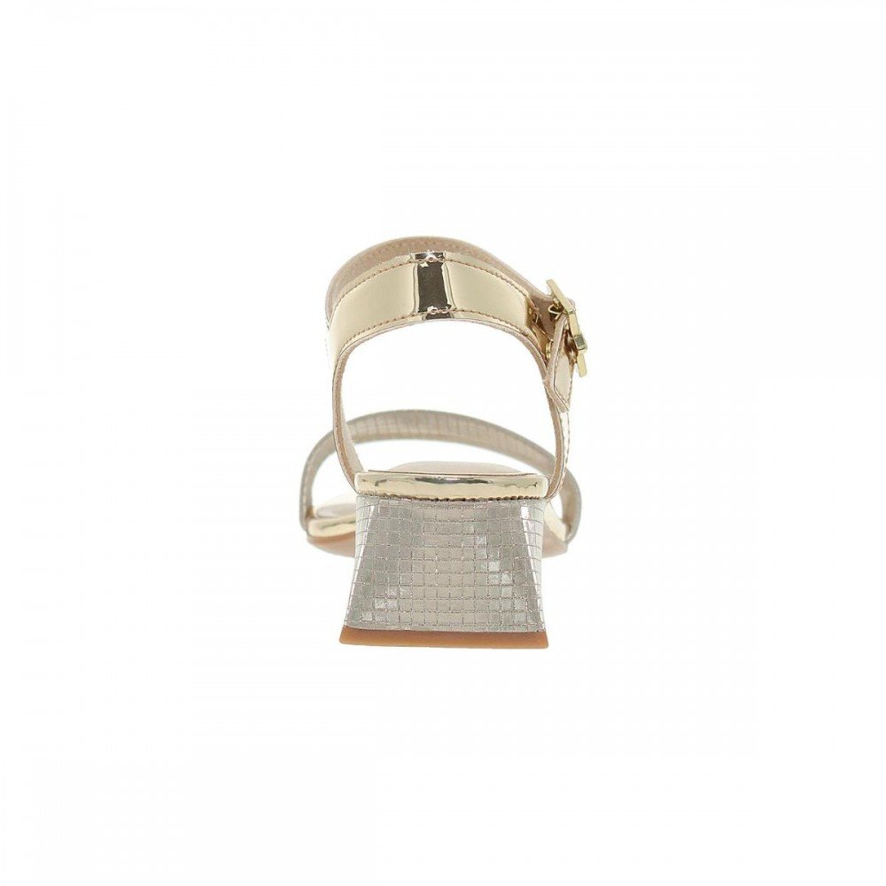 Sandalia Molekinha 2347.100.27705 Salto Grosso Infantil Dourado 4