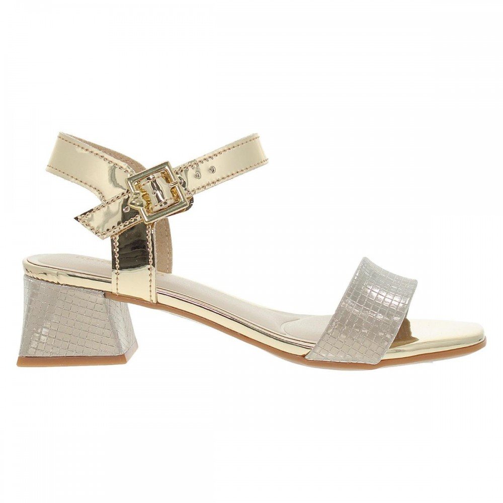 Sandalia Molekinha 2347.100.27705 Salto Grosso Infantil Dourado 5