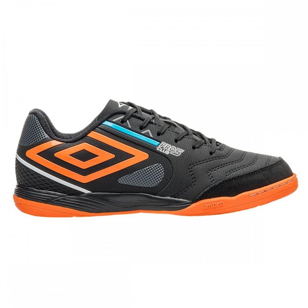 Chuteira Umbro Pro 5 Bump Club 163 Indoor Masculino Preto 1