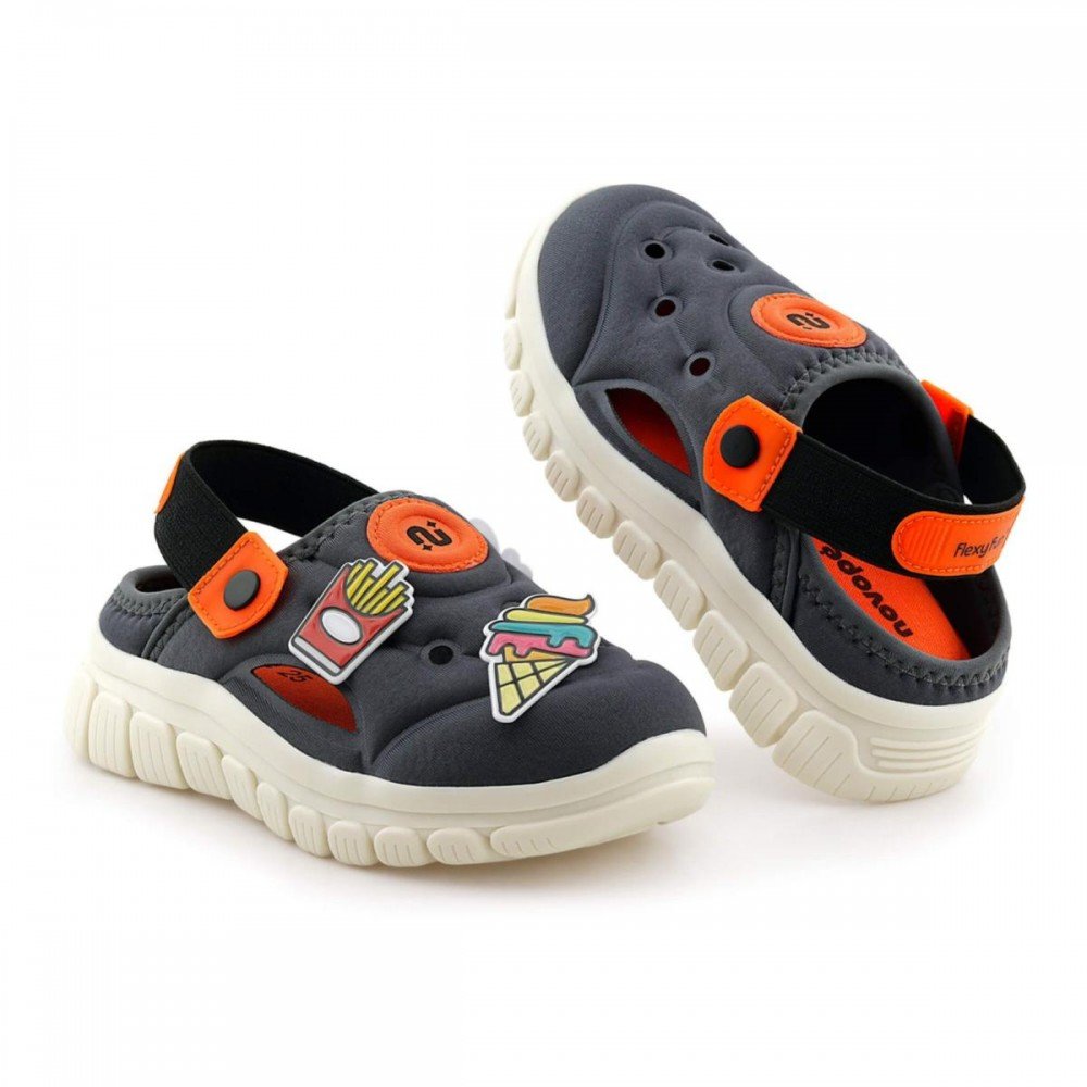 Sandalia Novopé 99001290-1123 Infantil Cinza 4