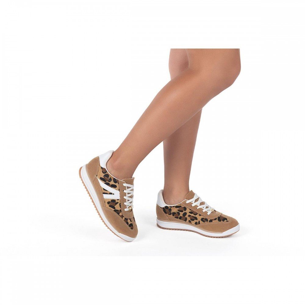 Tenis Vizzano 1450.102.29615 Onça Feminino Bege 6