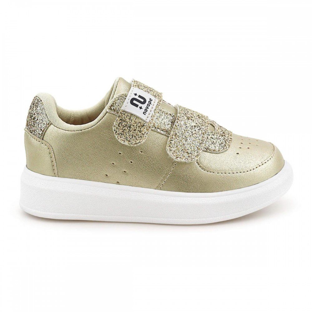 Tenis Novopé 98001012-3570 Infantil Dourado 2