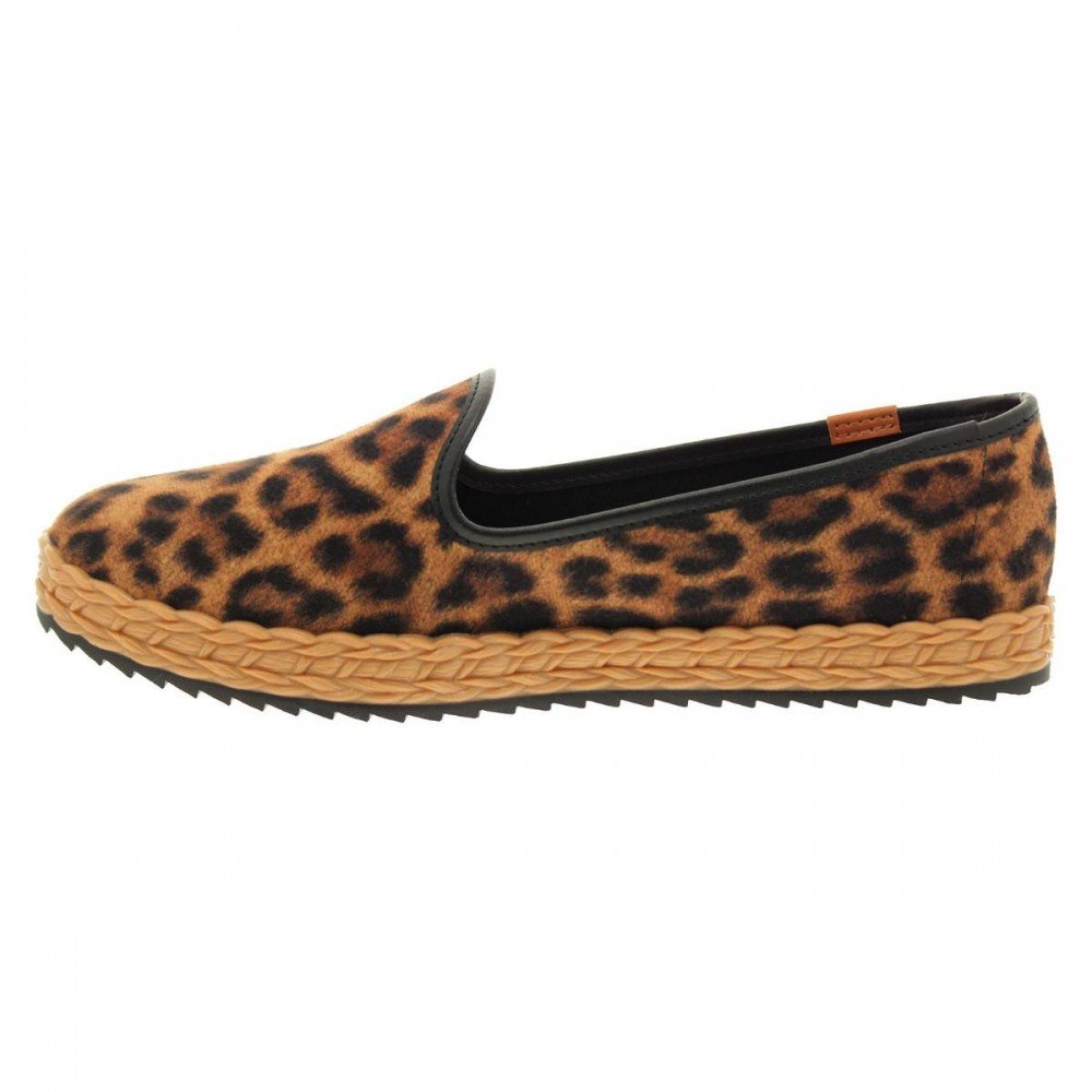 Sapatilha Moleca 5696.304.29524 Onça Feminino Marrom 2