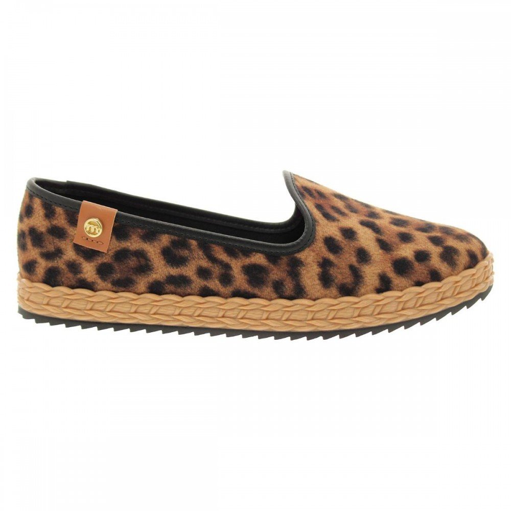 Sapatilha Moleca 5696.304.29524 Onça Feminino Marrom 6