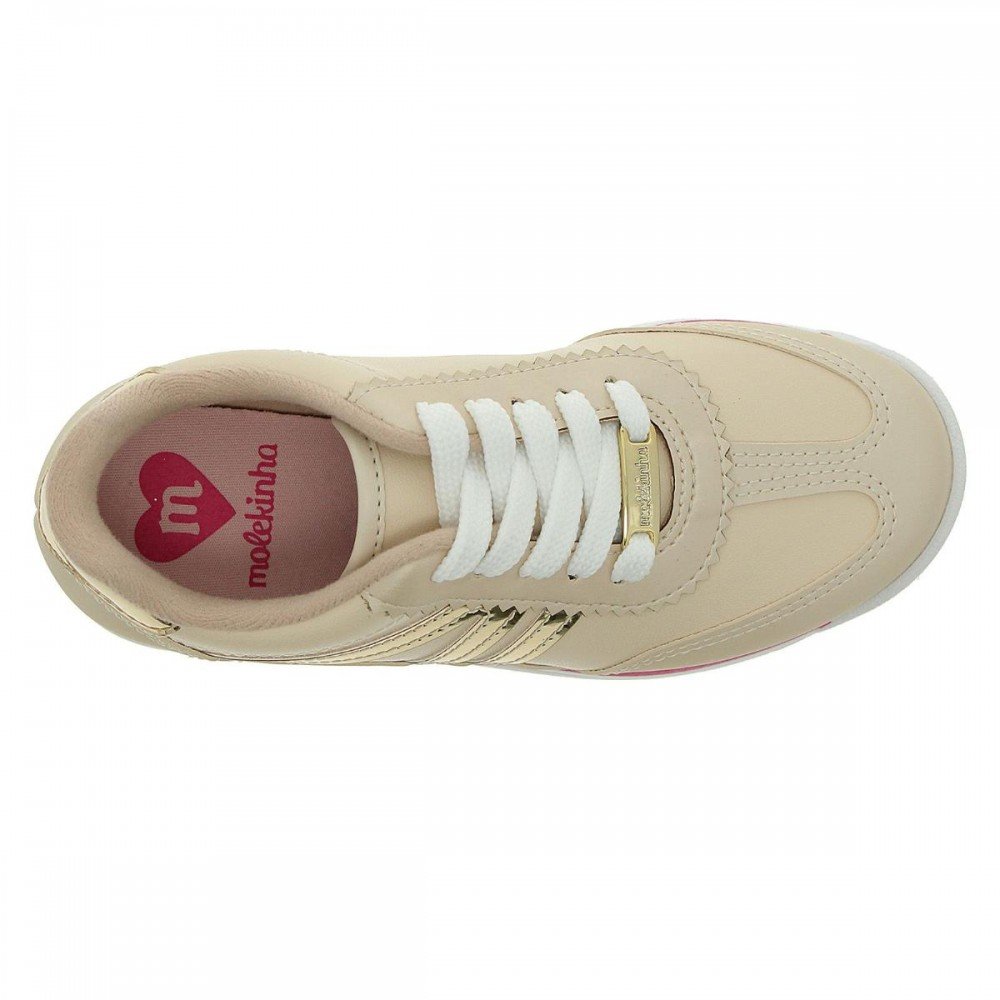 Tenis Molekinha 2583.203 Infantil Bege 6