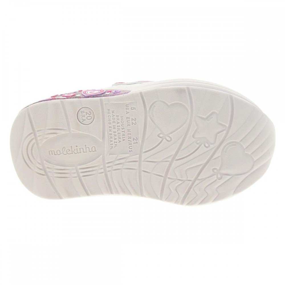 Tenis Molekinha 2731.510 Led Infantil Branco 7