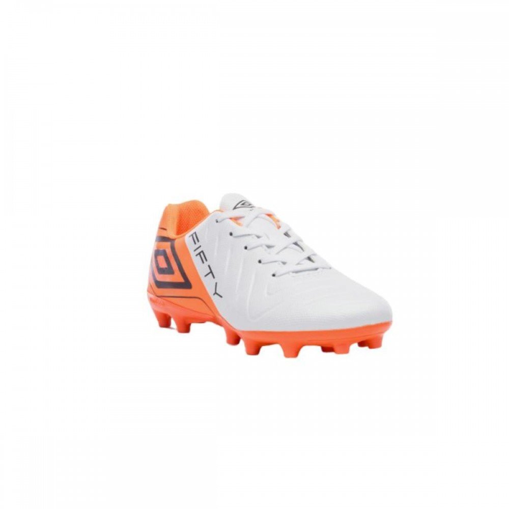 Chuteira Umbro Fifty Vi Jr 261 Campo Infantil Branco 3