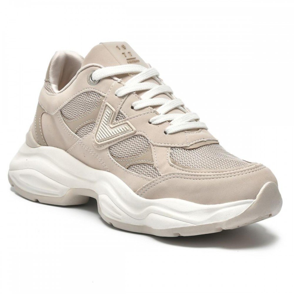 Tenis Via Marte 158-020-14 Chunky Feminino Bege