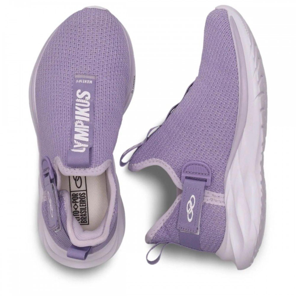 Tenis Olympikus Maneiro Kids 942 Lasafz Infantil Branco/Cinza/Lilás 4