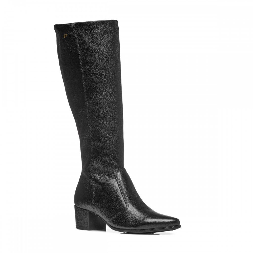 Bota Pegada 280961-04 Salto Grosso Cano Longo Feminino Preto 3