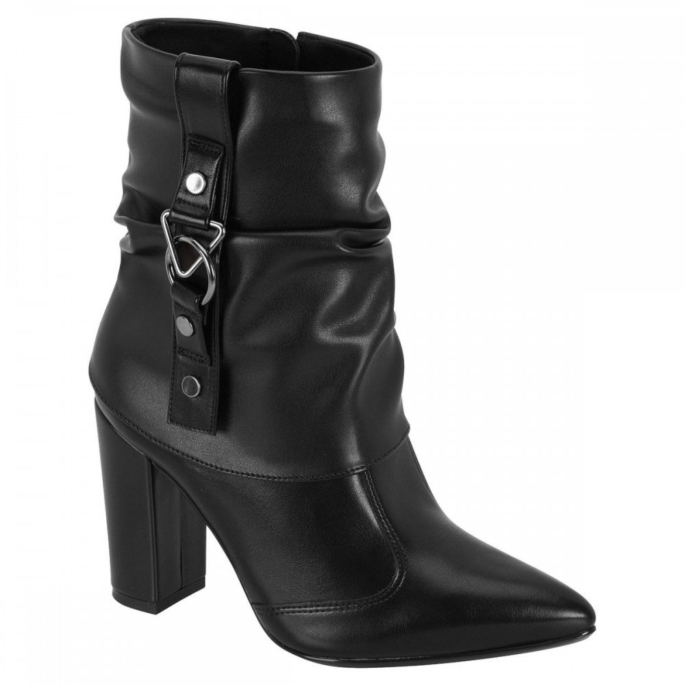 Bota Vizzano 3105.102 Salto Grosso Feminino Preto 1