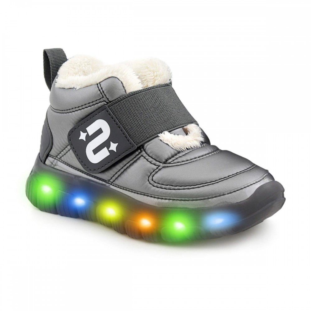 Bota Novopé 99001589 3799 Led Forrada Lã Pelinho Infantil