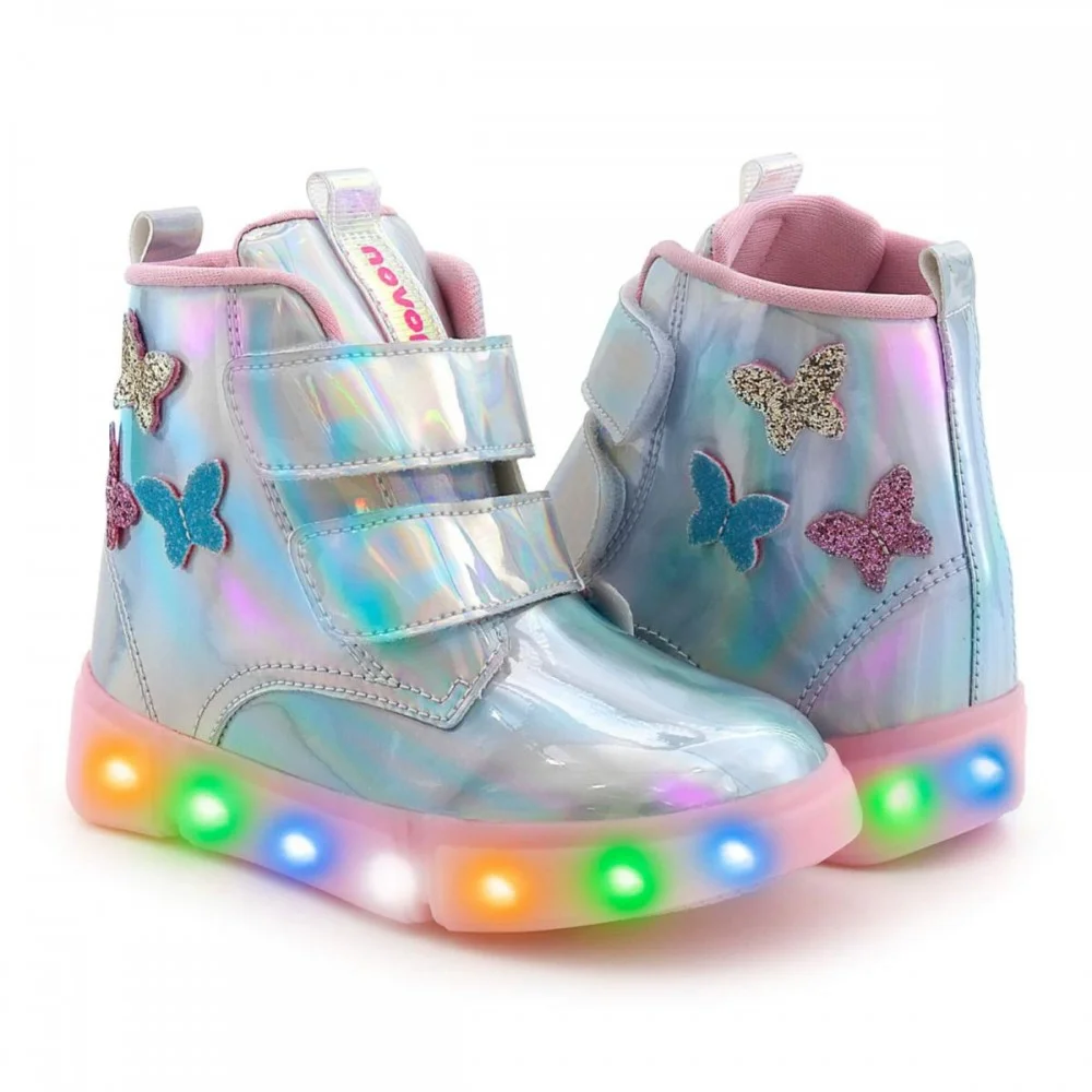 Bota Novopé 50001609 3689 Led Infantil Prata 4