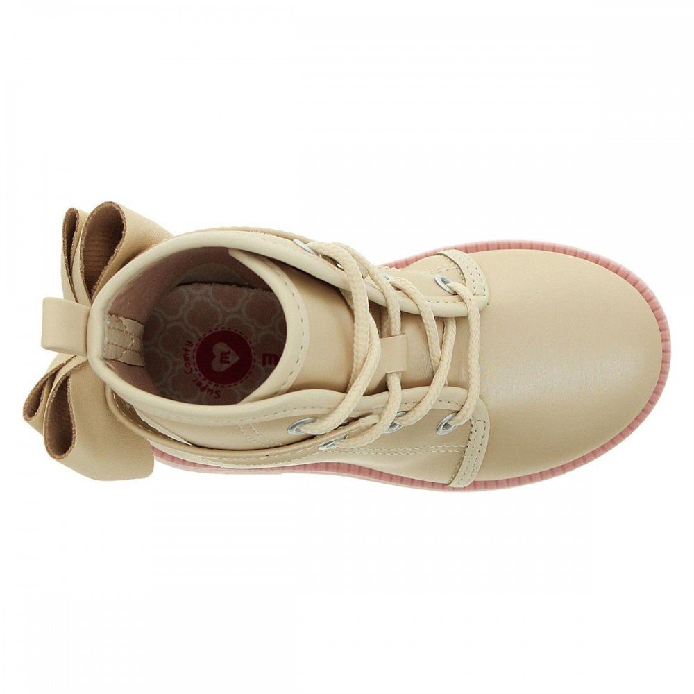 Bota Molekinha 2184.100 Coturno Infantil Bege 6