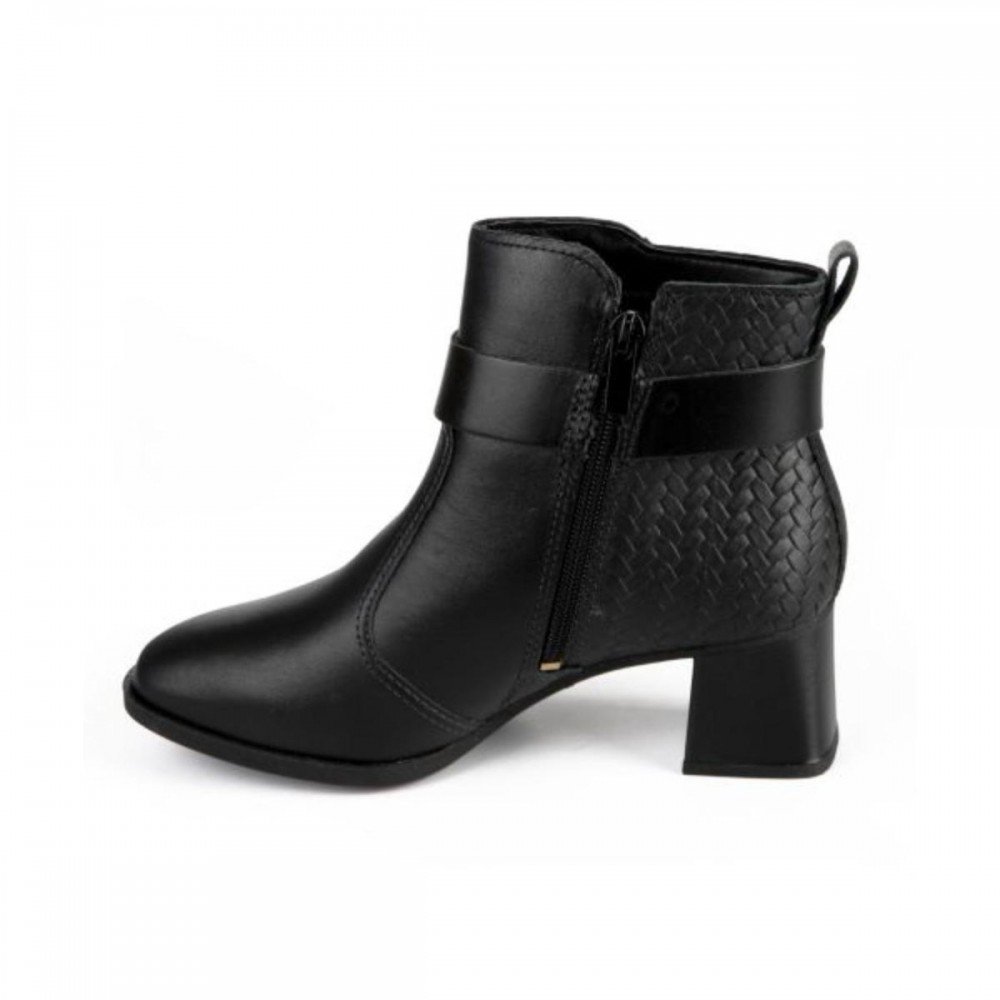 Bota Dakota D0371 Salto Bloco Cano Curto Feminino Preto 2