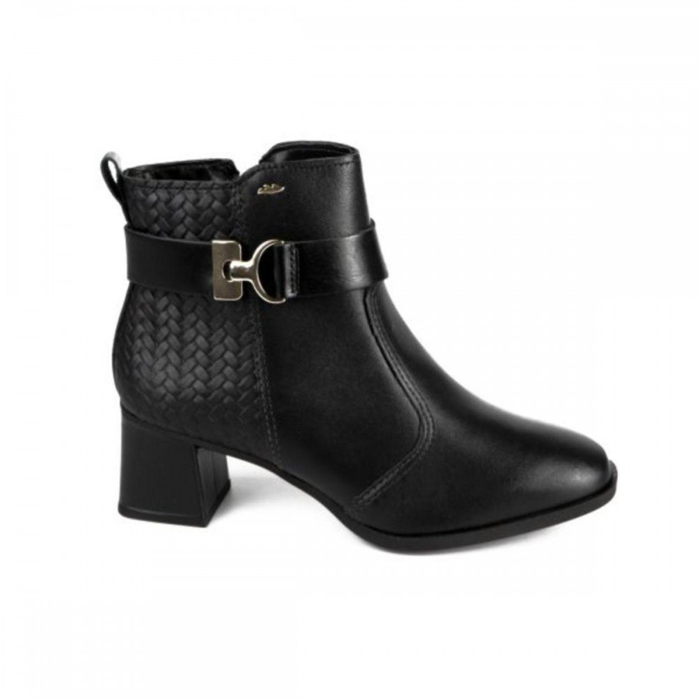 Bota Dakota D0371 Salto Bloco Cano Curto Feminino Preto 5