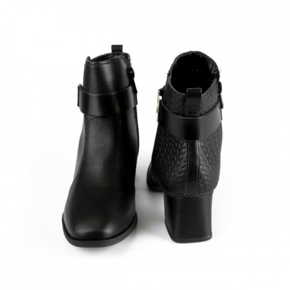 Bota Dakota D0371 Salto Bloco Cano Curto Feminino Preto 6