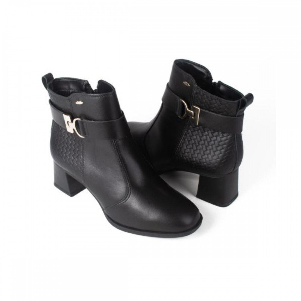 Bota Dakota D0371 Salto Bloco Cano Curto Feminino Preto 4