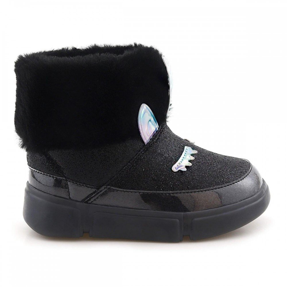 Bota Novopé 50001411 Led Unicórnio Forrada Lã Infantil Preto 3