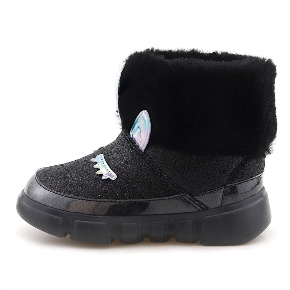 Bota Novopé 50001411 Led Unicórnio Forrada Lã Infantil Preto 4