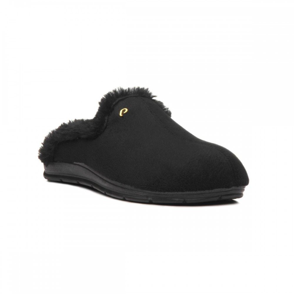 Pantufa Pegada 266005-05 Chinelo de Lã Feminino Preto 3