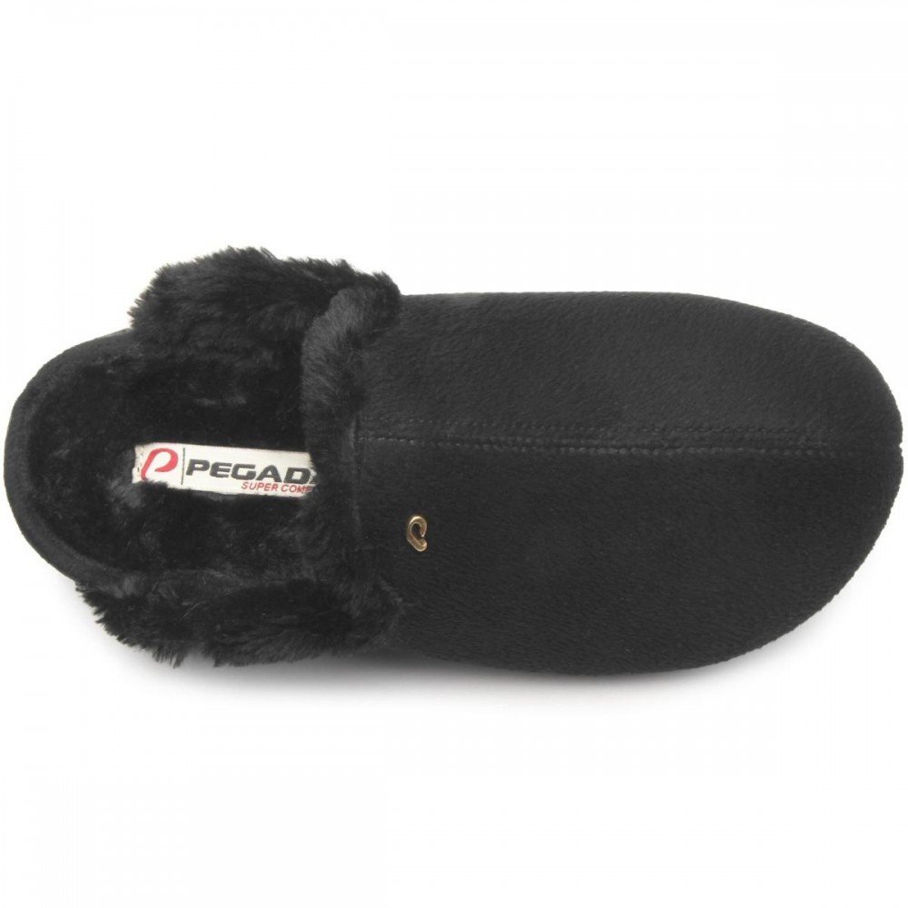Pantufa Pegada 266005-05 Chinelo de Lã Feminino Preto 5
