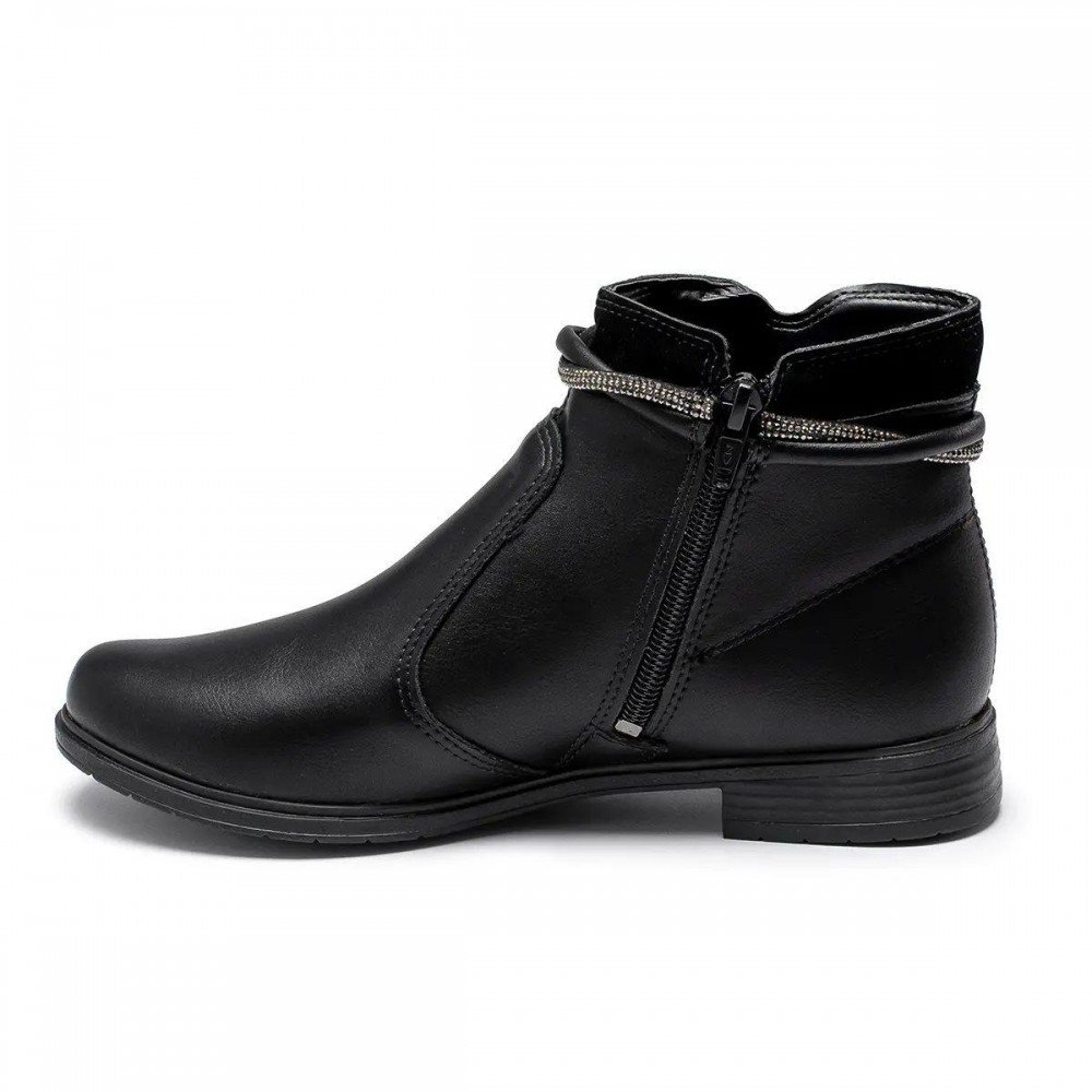 Bota Mississipi Mc862 Coturno Cano Curto Feminino Preto 4