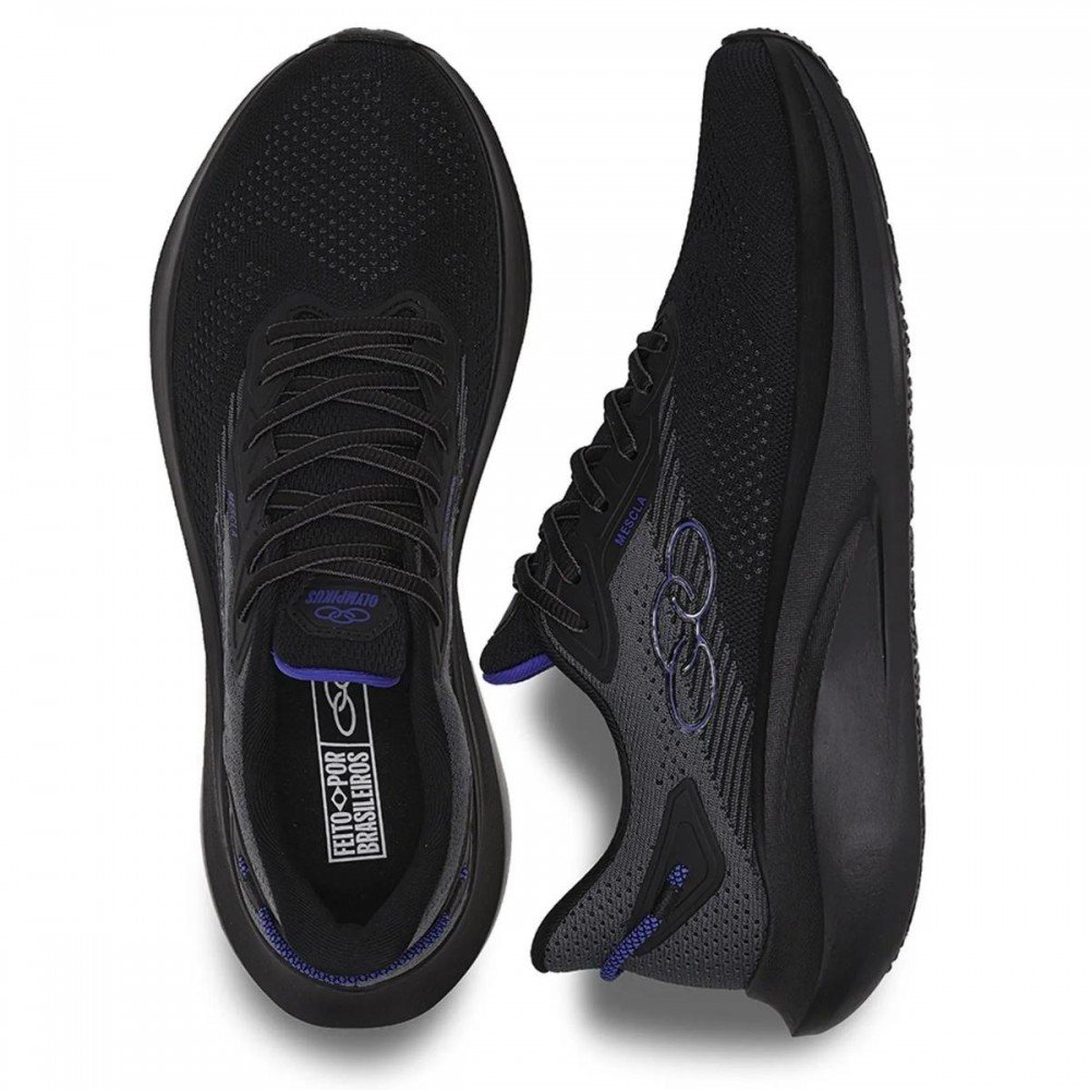 Tenis Olympikus Mescla Pto Ch Masculino Preto 3