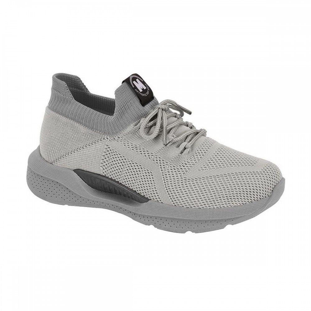 Tenis Molekinho 2864.107 Knit Infantil Cinza 1
