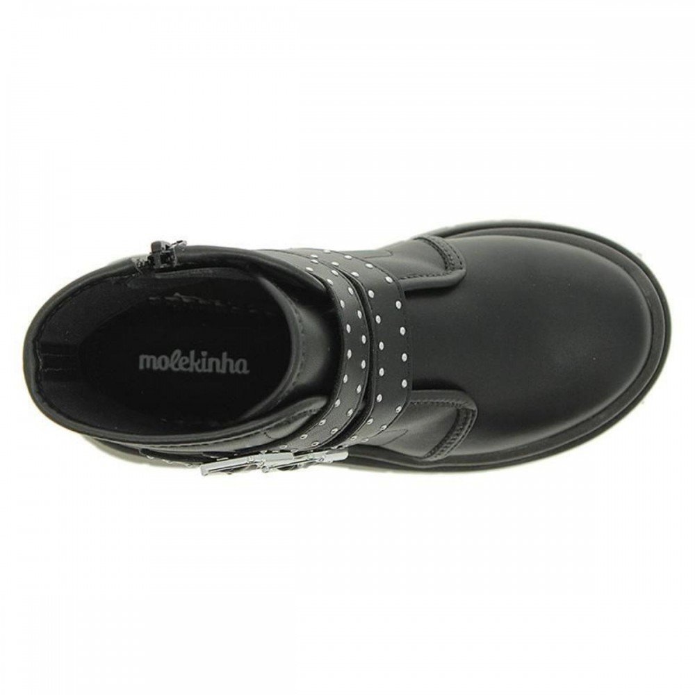 Bota Molekinha 2182.114 Coturno Tratorado Infantil Preto 6