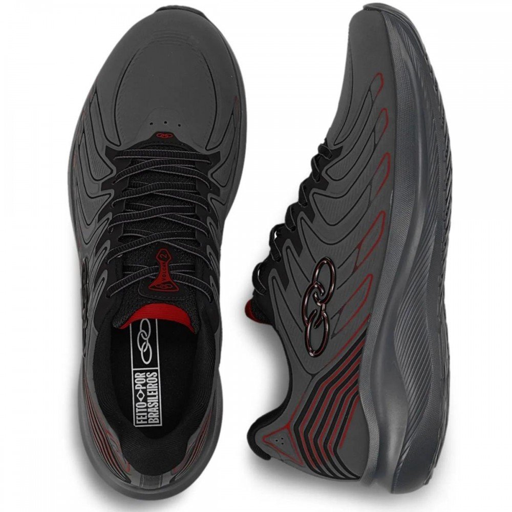 Tenis Olympikus Volcan 2 Chumbo Preto Masculino Chumbo 4