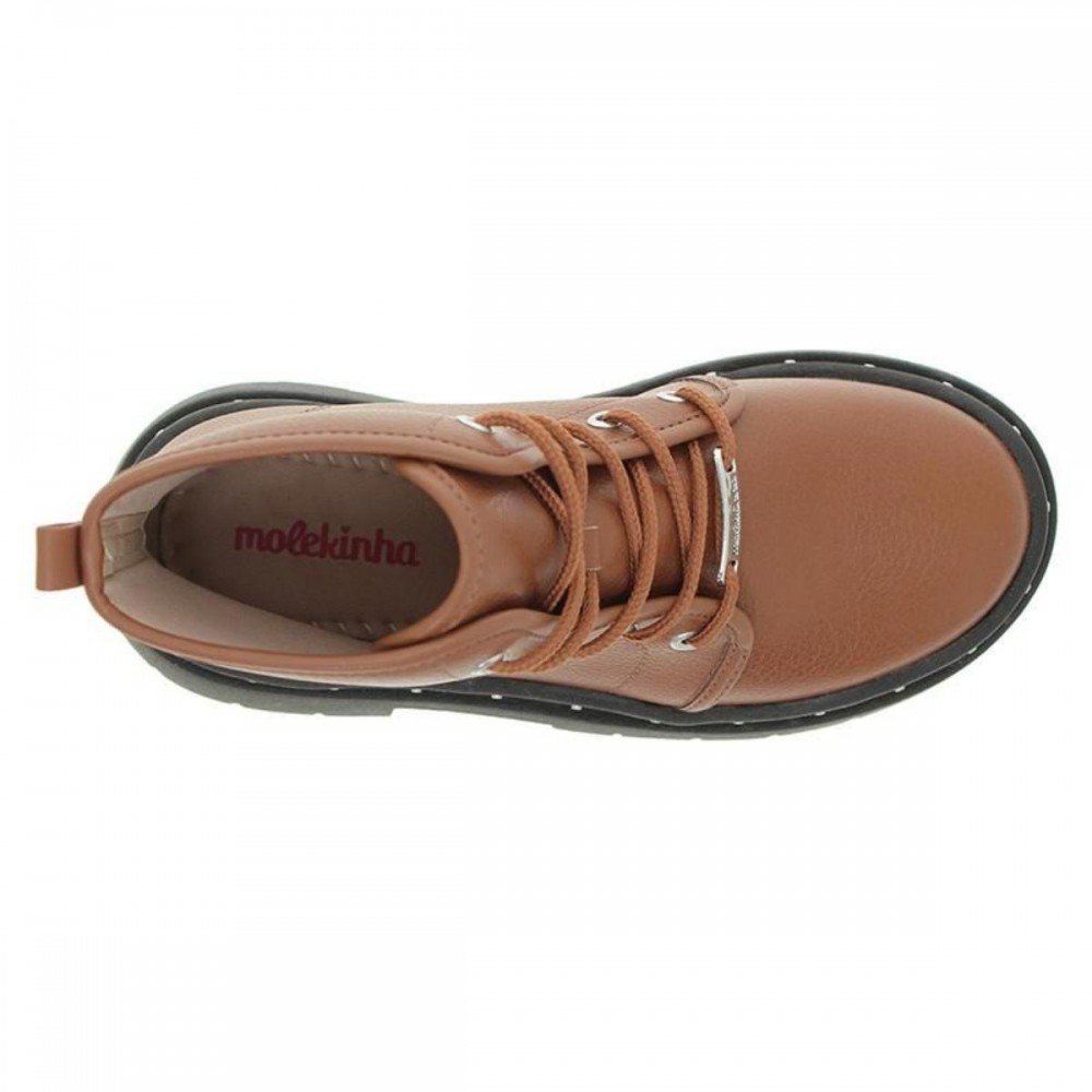 Bota Molekinha 2182.300 Coturno Infantil Marrom 3