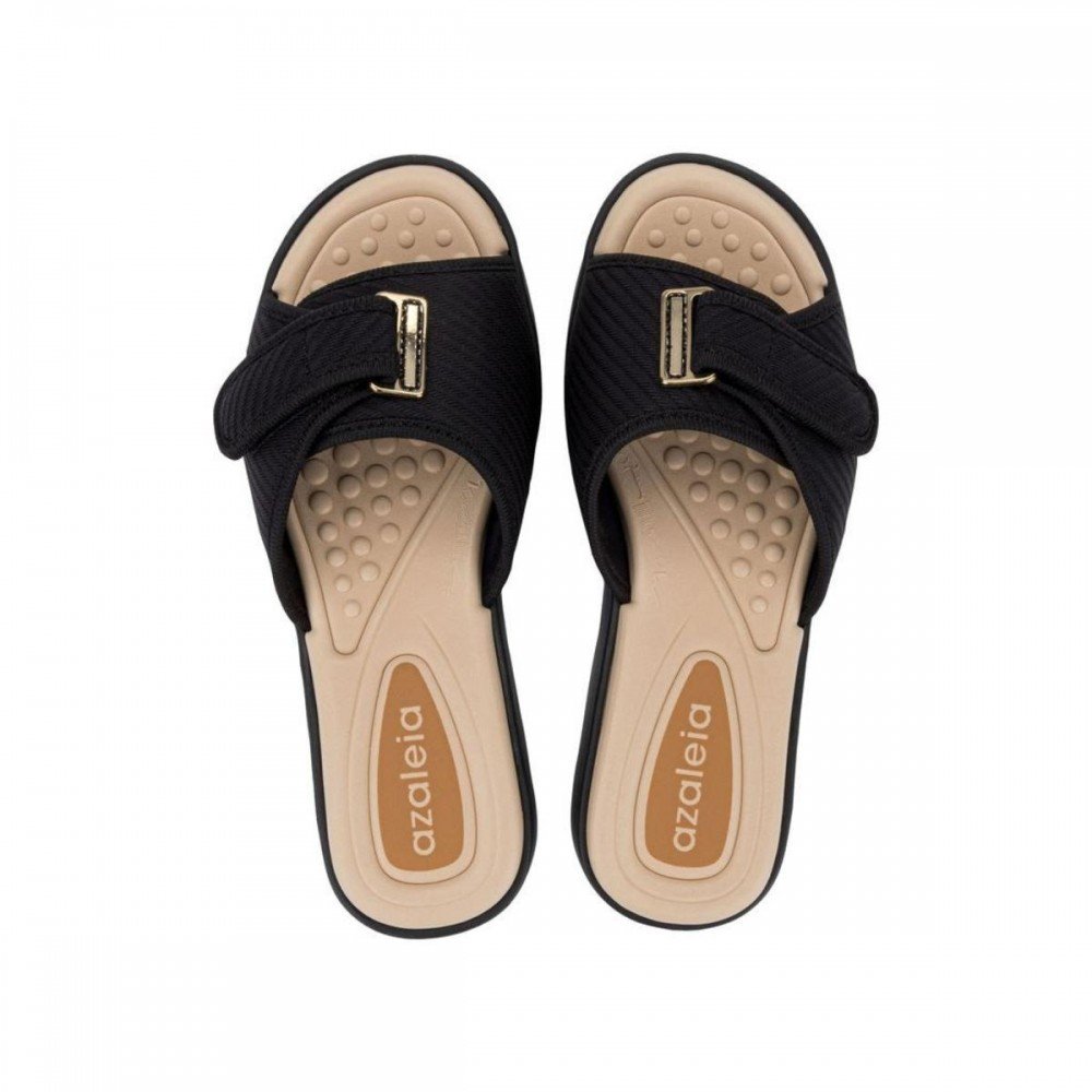 Chinelo Azaleia 19297 Cecilia Regulável Feminino Preto 3