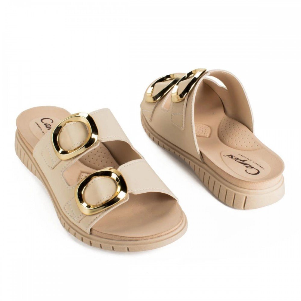 Chinelo Campesí Cp882 Regulagem Feminino Bege 5