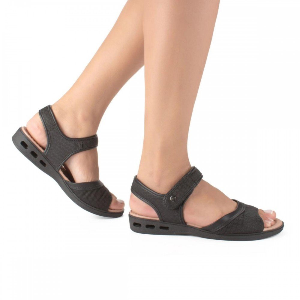 Sandalia Campesí Ce073 Ortopédica Feminino Preto 3
