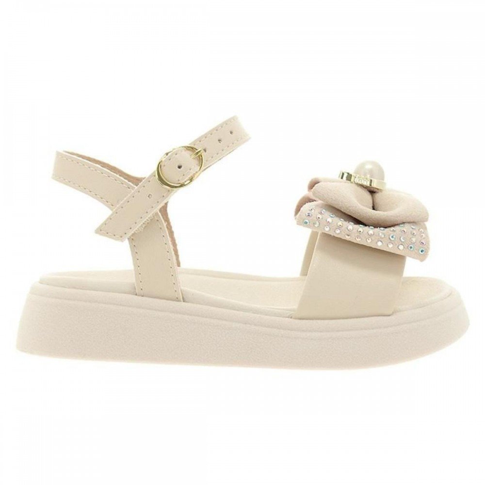 Sandalia Molekinha 2733.110 Papete Menina Infantil Off White 3