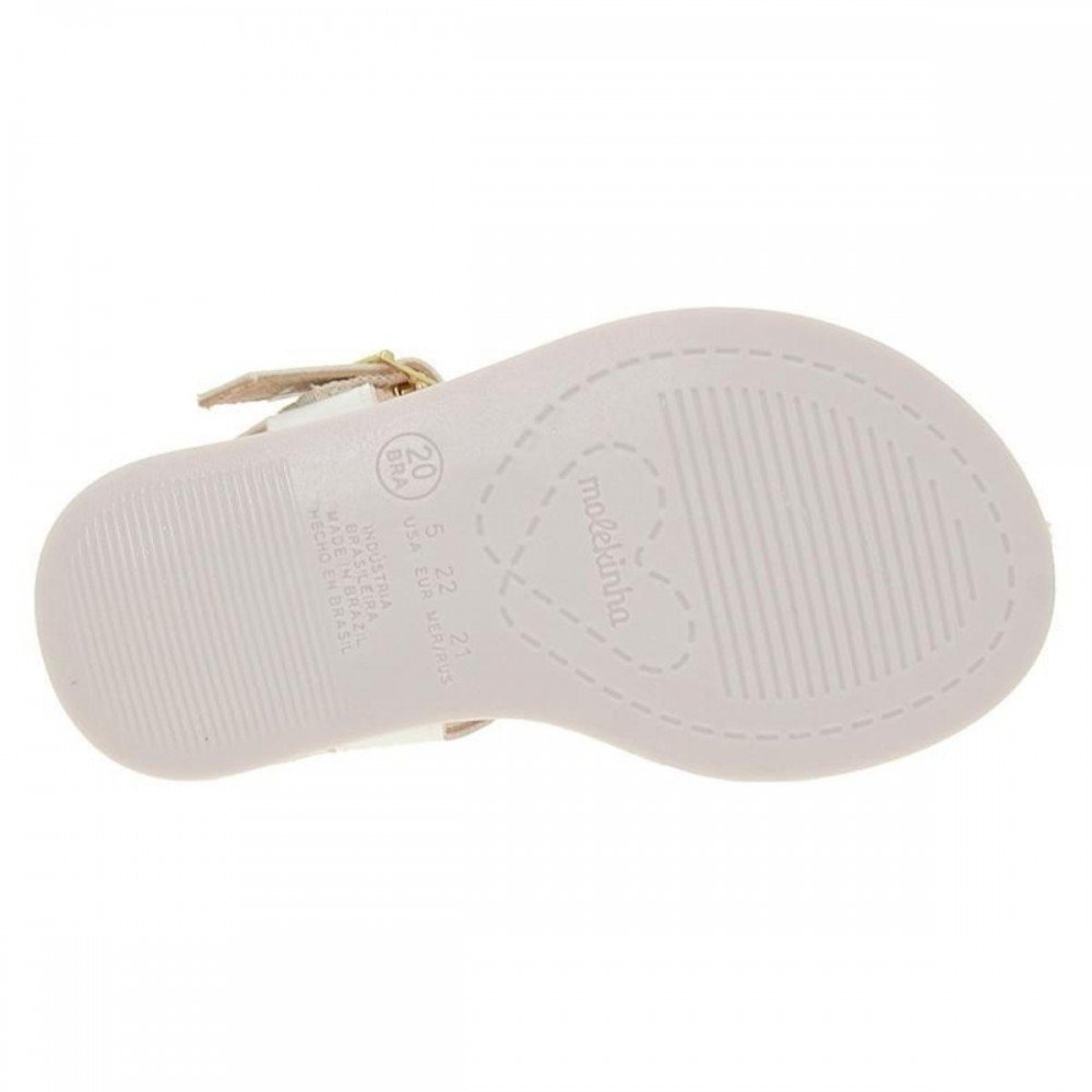 Sandalia Molekinha 2714.237 Menina Infantil Branco 5
